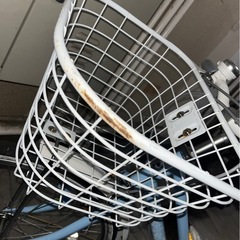 【22インチ】水色の可愛い自転車（鍵・カゴ付き) 引き取り限定　値下げ可能です！の画像