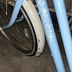 【22インチ】水色の可愛い自転車（鍵・カゴ付き) 引き取り限定　値下げ可能です！の画像