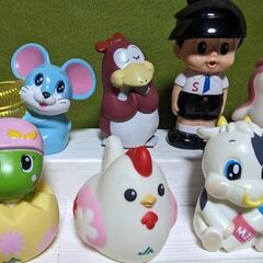 ●十二支（えと）フルコンプ＋α★JA ソフビ 貯金箱 勢揃い＋信金しんちゃん 他★子 牛 寅 兎 龍 蛇 馬 羊 猿 鳥 犬 猪◎まとめて１６体◎の画像