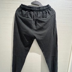 【SOMEDIFF】黒　ピンストライプ　細身スウェットの画像