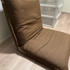 【ワイドサイズ】フルフラット座椅子｜ローソファ｜ブラウン｜リクライニング機能付きの画像