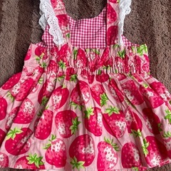 90サイズ　3着セット　いちごキャミソール　猫ショートパンツ　タンクトップの画像