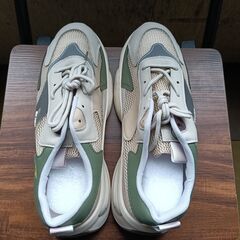 新品 27cm メンズ スニーカー グレー 厚底 シューズ 普段着 識別番号:【N606-S】の画像