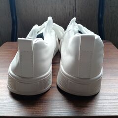 新品 25.5cm メンズ スニーカー ホワイト 厚底 シューズ 普段着 識別番号:【N607-S】の画像