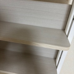 突っ張り オープンラック 収納 棚 ボックス 木目 間仕切り　幅60cm の画像