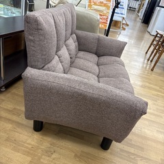 【ドリーム川西店限定】☆ジモティー見たよ割引☆  リクライニング付2Pソファ クリーニング済み 【2125560000042565】の画像