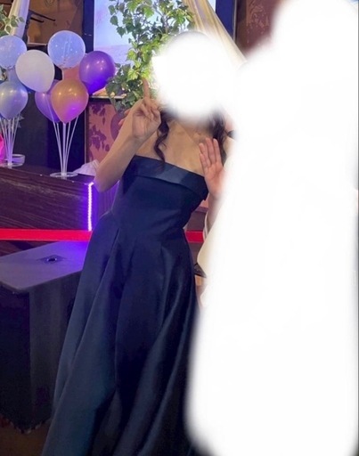 結婚式 二次会 ドレス ネイビー ブルー