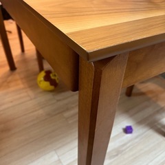 ダイニングセット 4点セット(テーブル+チェア2脚+ベンチ1脚) 幅120-180の画像