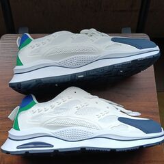 新品 25.5cm メンズ スニーカー ホワイト 厚底 シューズ 普段着 識別番号:【N610-S】の画像