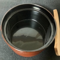 茶道具　煎茶　茶巾落　寸胴　木製　溜塗　堅地本漆塗　月蓋の画像