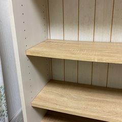 ニトリ　フリーラック 本棚　収納棚　ナチュラル/ホワイト マリーナシリーズ　の画像