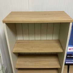 ニトリ　フリーラック 本棚　収納棚　ナチュラル/ホワイト マリーナシリーズ　の画像