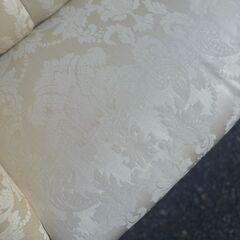 大阪❗️♻️エコマックス♻️配送も可🙌⭕️ イタリア カウチソファ ベージュ アンティーク ミニカウチ 木製 完成品の画像