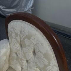 大阪❗️♻️エコマックス♻️配送も可🙌⭕️ イタリア カウチソファ ベージュ アンティーク ミニカウチ 木製 完成品の画像