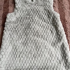 95サイズ　　フェイクファーワンピース   ねこ柄タイツ　新品うさぎタイツの画像