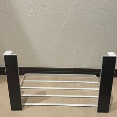 山崎実業 tower 折り畳み棚 ＆ バスルームラック（ホワイト）の画像