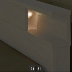 ベッドフレーム【大容量収納×棚・コンセント・ライト付き】の画像