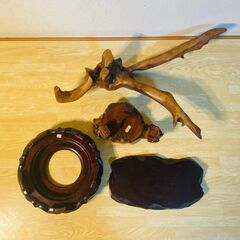 花台 飾り台 4点セット 花瓶 花器 華道 花道 お花 水器 水盤 花立 花入 送料込みの画像