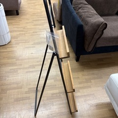 【ドリーム川西店限定】☆ジモティー見たよ割引☆ アイアンウッドマガジンラック クリーニング済み 【99560000042602 】の画像