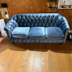 L2006 VINCENT ３人掛けソファ アンティーク調 穴ありの画像