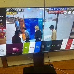 LG 65インチ4Kテレビ+WALL V3 LOW TYPEテレビスタンドの画像