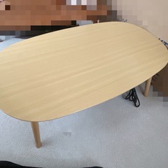 【年内処分予定】90×50cm折りたたみコタツ ナチュラルの画像