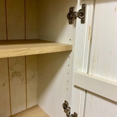 ニトリ　キャビネット ナチュラル/ホワイト　マリーナシリーズの画像