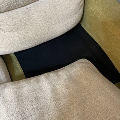 【0円】分割可！L字カウチソファ（幅220cm・ツートンカラー）の画像