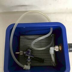 【北見市発】ボクソン工業 氷冷式ビールサーバー F-26R 青 家庭用 アウトドア 洗浄ボトル付き (E3863rwrYM)の画像