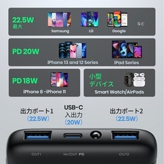 INIU BI-B6 モバイルバッテリー 10500mAh 急速充電器の画像