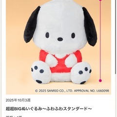 新品未使用　ポチャッコ　超超BIGぬいぐるみ　ふわふわスタンダードの画像