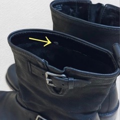 コールハーン エンジニアブーツ 黒 6B 23cmの画像