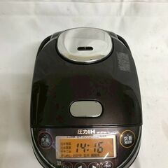 【北見市発】ZOJIRUSHI 象印 圧力IHジャー NP-ZF10A 2017年製 5.5合 ダークブラウン 一人暮らし 新生活 (E3867wM)の画像