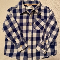男の子用チェックシャツ 2枚セット 90cmの画像