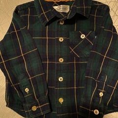 男の子用チェックシャツ 2枚セット 90cmの画像