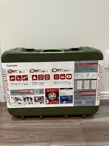【ほぼ未使用】カーメイト QE4 非金属タイヤチェーン BIATHLON Quick EASY ケース付