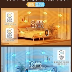 セラミックヒーター 小型 400W/600W ヒーター 速暖 省エネ 静音 セラミックファンヒーター 転倒OFF 過熱保護 暖房器具 操作簡単 ダイヤル式 足元 デスク下 脱衣所 トイレ S720S （ブラック）の画像