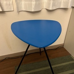 ヴィンテージ　ミニサイドテーブル　青の画像
