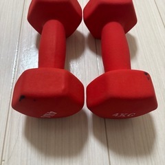 4kg ダンベル　赤色の画像