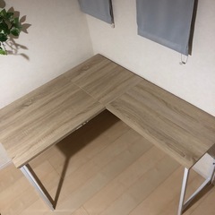 L字デスク　アイリスオーヤマ　配送×の画像