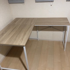 L字デスク　アイリスオーヤマ　配送×の画像