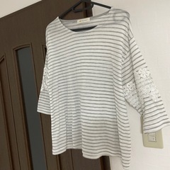 Lサイズ　ボーダー　シャツの画像