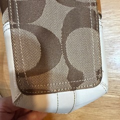 コーチ ショルダーバッグ ブラウン/ホワイト/ピンクの画像