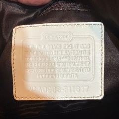 コーチ ショルダーバッグ ブラウン/ホワイト/ピンクの画像