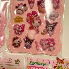 ボンボンドロップシール　桃シール　5枚セットの画像