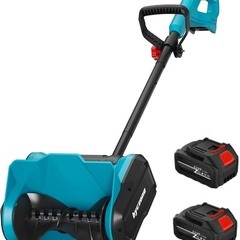 コードレス 電動 除雪機 マキタ互換 バッテリー2個付きの画像