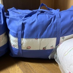 【22日19：30お取引】②新品未使用 定価4万以上の真冬向け羽毛布団、カバー付き２の画像