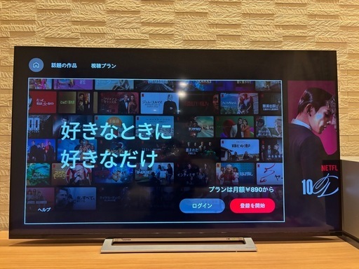 東芝REGZA 4K液晶テレビ 55型 55M520X 縦線2本有