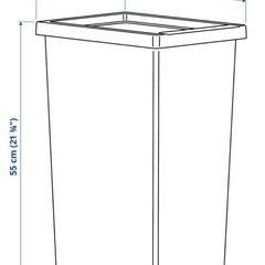 IKEAホワイトプラスチックごみ箱2個セットの画像