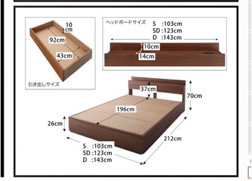 【取引中】シングルベット収納付　ボンネルコイルマットレス付き